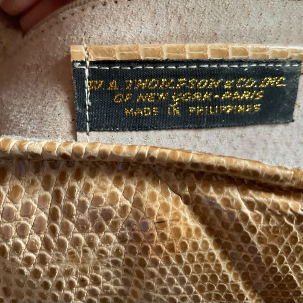 W.A. Thompson & Co Snake Skin Shoulder Bag Convertible Clutch LARGE RARE VINTAGE